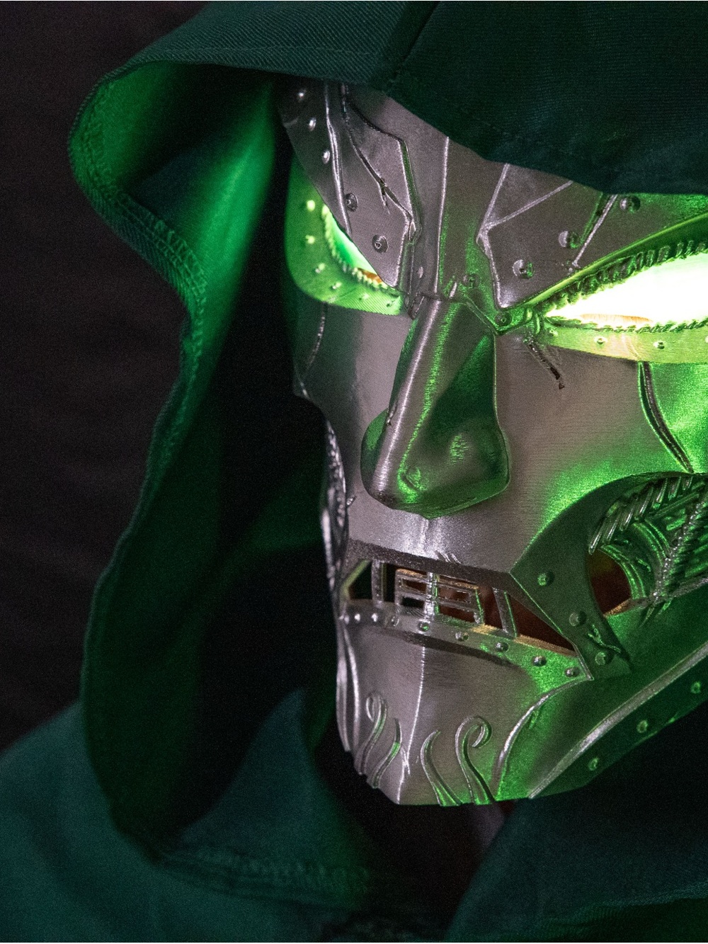 Doctor Doom Inspired 3D Printed Wearable Mask Cosplay Marvel Display